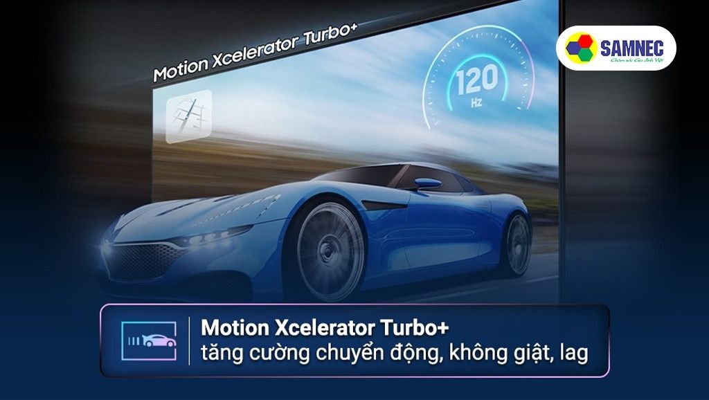 Công nghệ Motion Xcelerator Turbo giúp trải nghiệm chơi game mượt mà hơn trên tivi Samsung