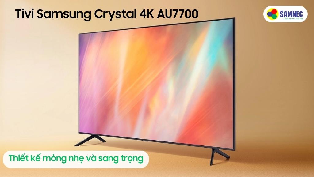 Thiết kế 3 cạnh không viền của Tivi Samsung AU7700