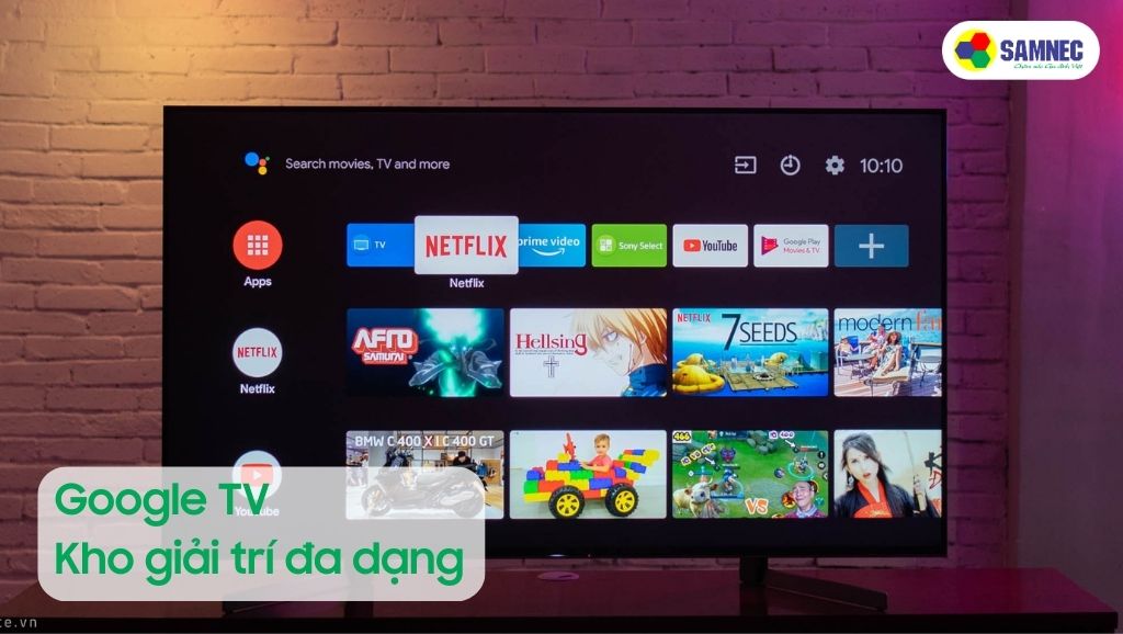 Ứng dụng Google TV với kho giải trí đa dạng