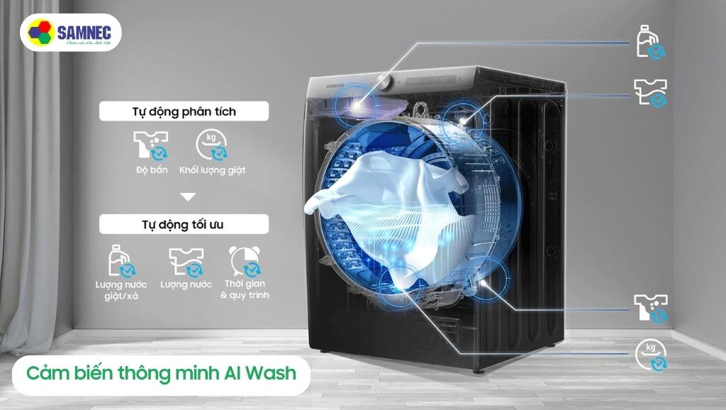 Cảm biến thông minh AI Wash của máy giặt Samsung