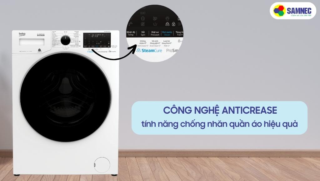 Công nghệ AntiCrease của máy giặt Beko