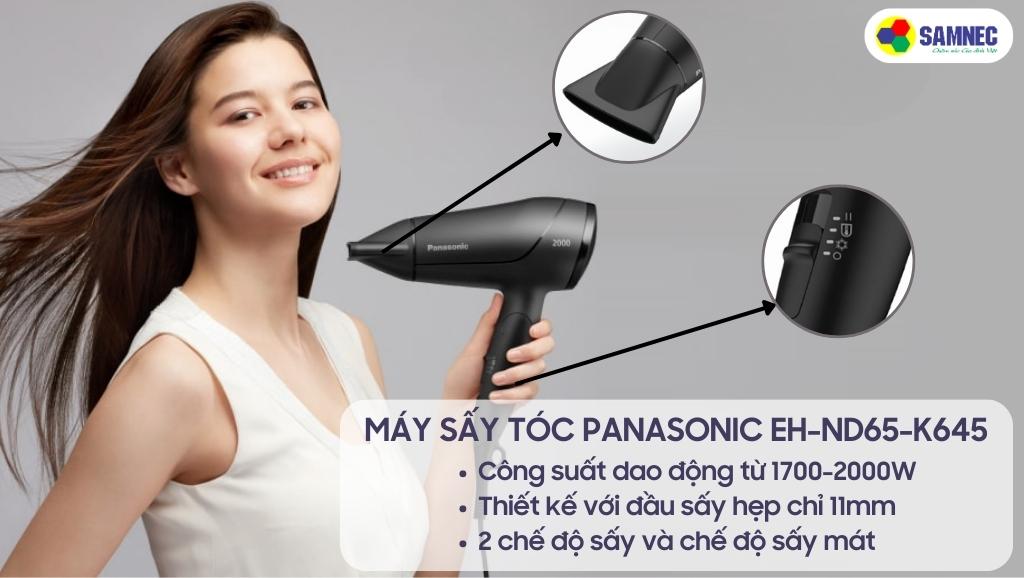 Máy sấy tóc Panasonic EH-ND65-K645 tạo luồng khí mạnh mẽ và ổn định