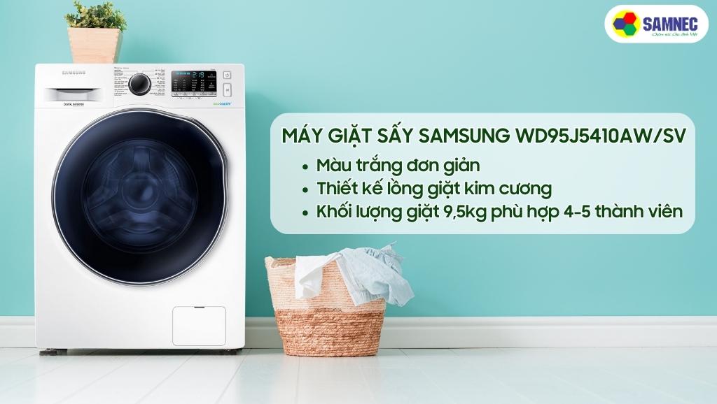Máy giặt sấy Samsung WD95J5410AW/SV