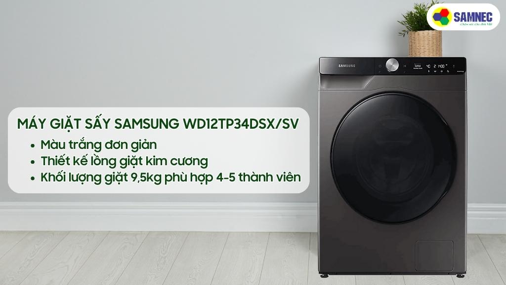 Máy giặt sấy Samsung Inverter WD12TP34DSX/SV