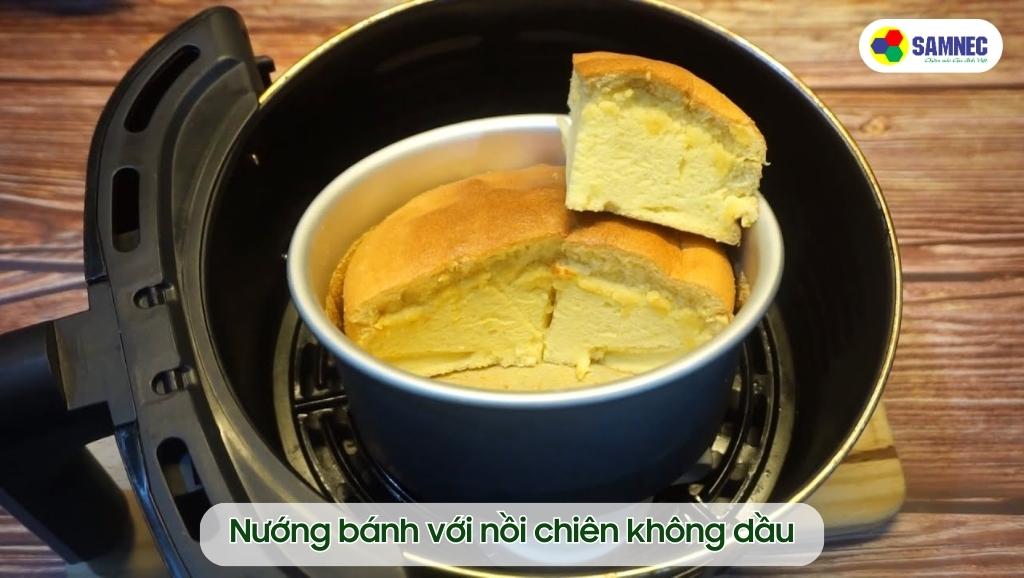 Nướng bánh với nồi chiên không dầu