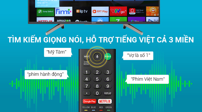Tìm kiếm gióng nói bằng tiếng việt trên Android Tivi Sony 4K 55 inch KD-55X7500F Tìm kiếm gióng nói bằng tiếng việt trên Android Tivi Sony 4K 55 inch KD-55X7500F