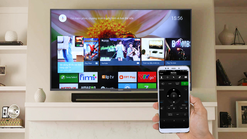 Điều khiển Android Tivi Sony 4K 55 inch KD-55X7500F bằng điện thoại Điều khiển Android Tivi Sony 4K 55 inch KD-55X7500F bằng điện thoại