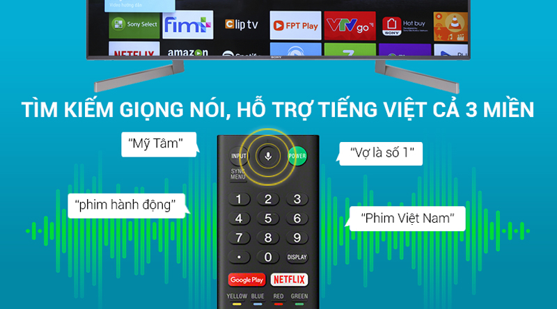 Tìm kiếm giọng nói bằng tiếng việt trên Android Tivi Sony 4K 65 inch KD-65X9000F Tìm kiếm giọng nói bằng tiếng việt trên Android Tivi Sony 4K 65 inch KD-65X9000F