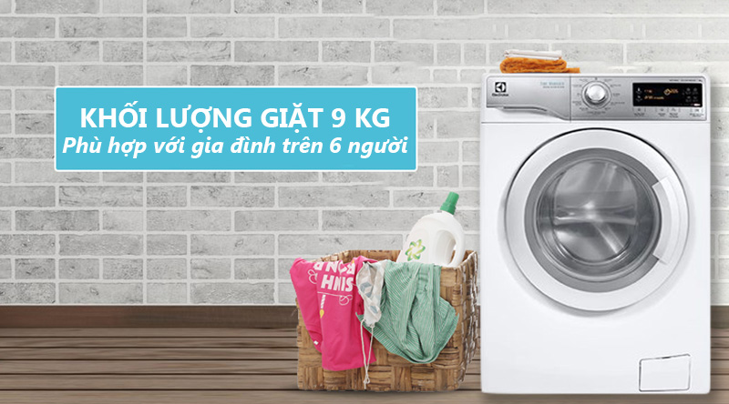 Khối lượng giặt lớn, phù hợp cho gia đình đông người Khối lượng giặt lớn, phù hợp cho gia đình đông người