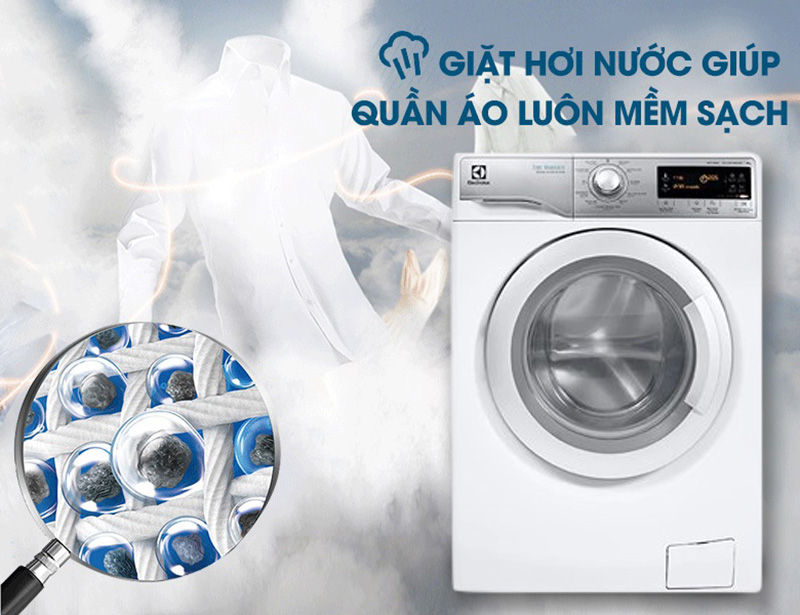Diệt khuẩn và làm mềm vải với công nghệ giặt hơi nước Vapour Care Diệt khuẩn và làm mềm vải với công nghệ giặt hơi nước Vapour Care