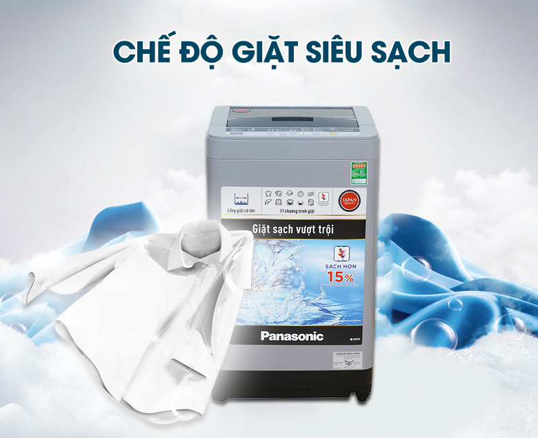 Nút bấm Super Clean tăng khả năng giặt sạch lên đến 20% Nút bấm Super Clean tăng khả năng giặt sạch lên đến 20%