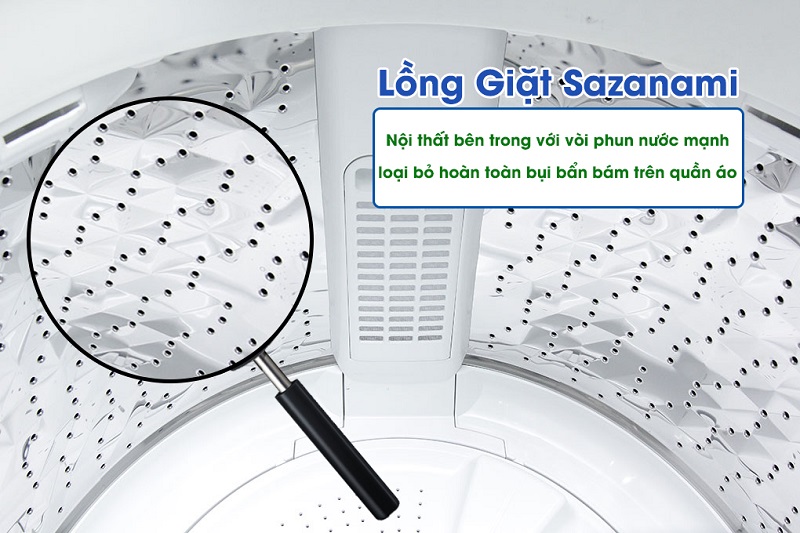 Lồng giặt SAZANAMI bảo vệ quần áo khỏi hư tổn Lồng giặt SAZANAMI bảo vệ quần áo khỏi hư tổn
