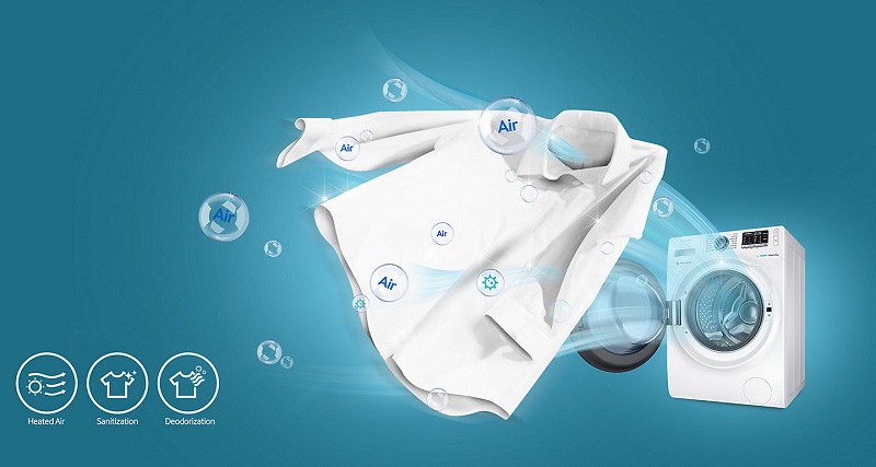 tính năng giặt hơi Air Wash khử mùi và kháng khuẩn mạnh mẽ tính năng giặt hơi Air Wash khử mùi và kháng khuẩn mạnh mẽ