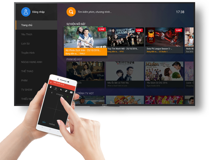 Android Tivi Sony 43 inch KD-43X8000E - Điều khiển tivi bằng điện thoại Android Tivi Sony 43 inch KD-43X8000E - Điều khiển tivi bằng điện thoại