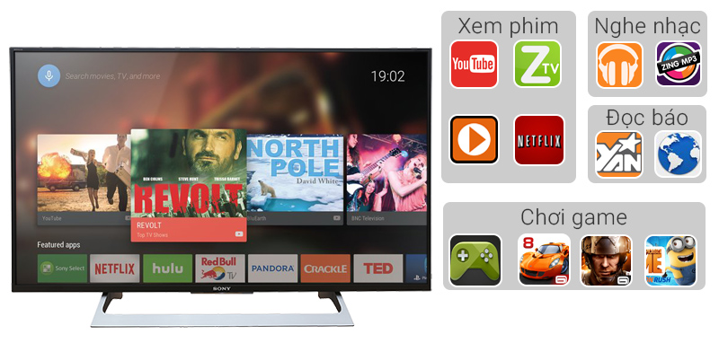 Android Tivi Sony 43 inch KD-43X8000E - Ứng dụng Android Tivi Sony 43 inch KD-43X8000E - Ứng dụng