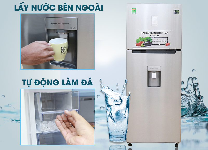 Làm đá tự động & lấy nước ngoài tiện lợi Làm đá tự động & lấy nước ngoài tiện lợi