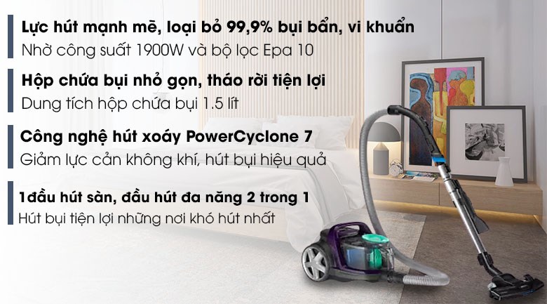 Máy hút bụi Philips FC9571-01 tại Samnec điện máy