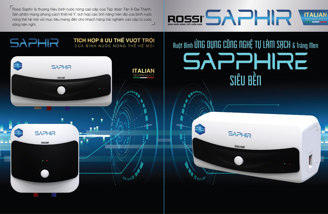 Bình nóng lạnh Rossi kiểu dáng Ý - Samnec điện máy