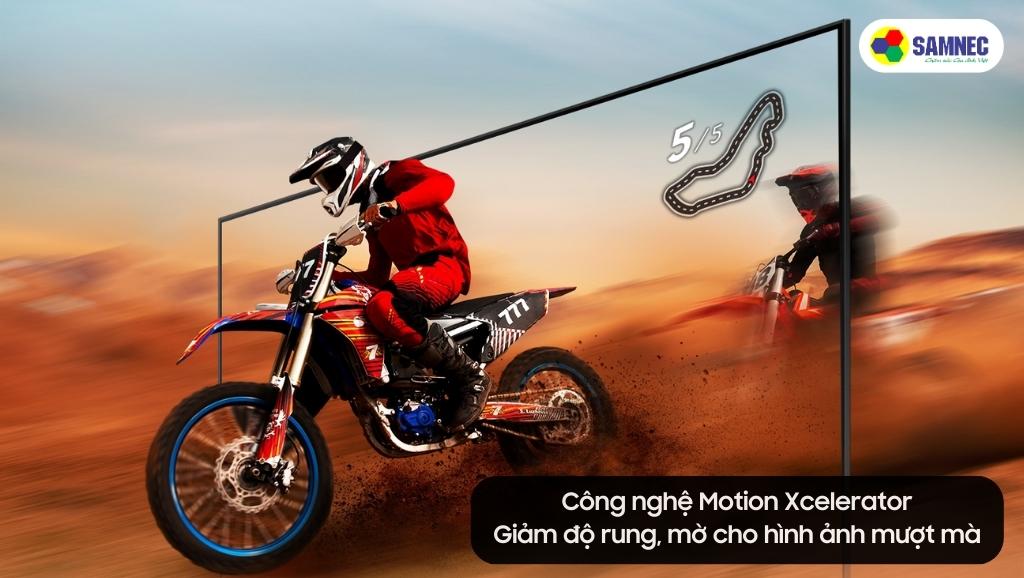 Motion Xcelerator giảm độ rung, mờ vật thể trên hình ảnh của Tivi Samsung CU85000