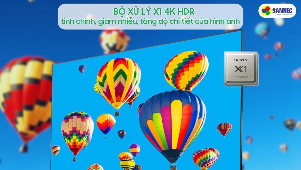 Bộ xử lý X1 4K HDR của tivi Sony X75K