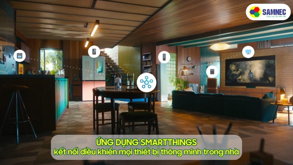 Ứng dụng SmartThings quản lý mọi thiết bị trong nhà trên tivi Samsung Q80C