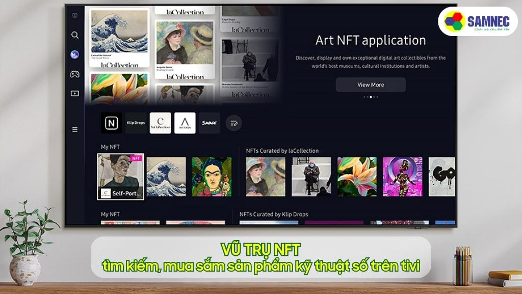 Vũ trụ NFT trên tivi Samsung Q80C