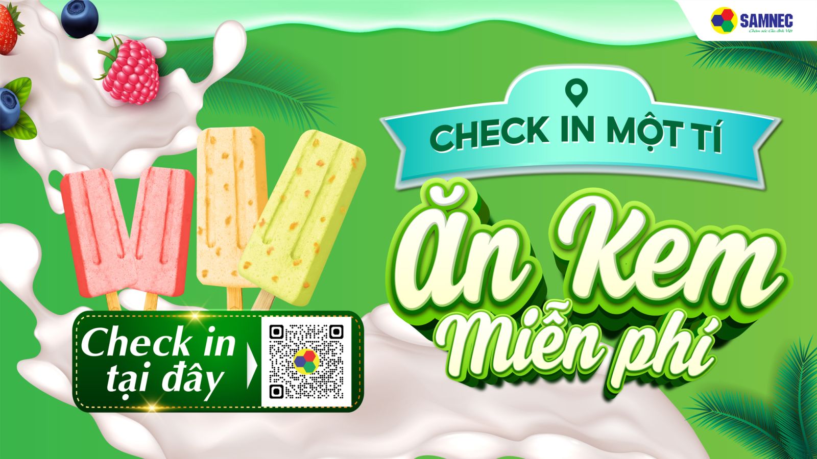 Checkin một tí - Ăn kem miễn phí