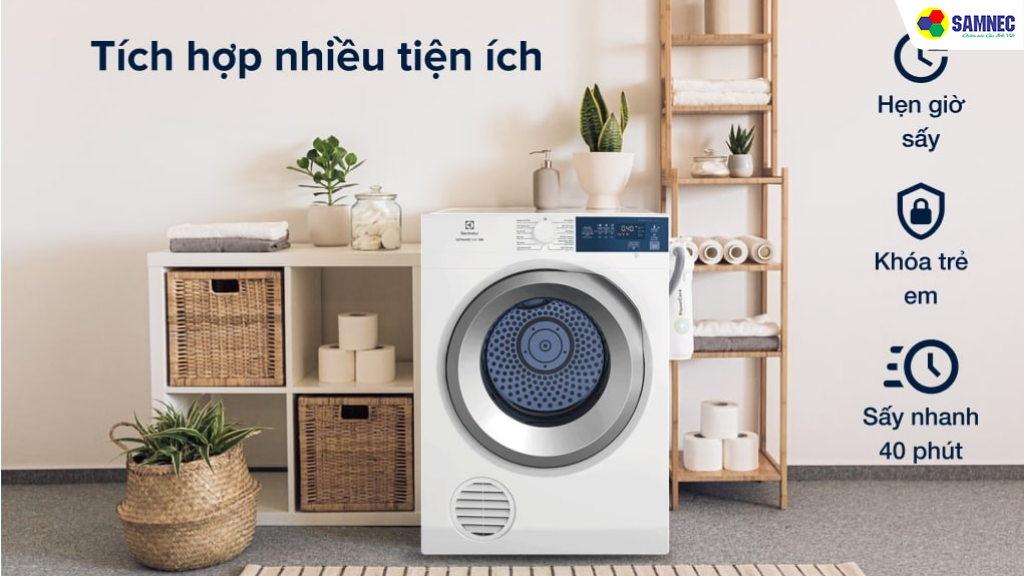 Chọn theo công nghệ trên máy sấy quần áo