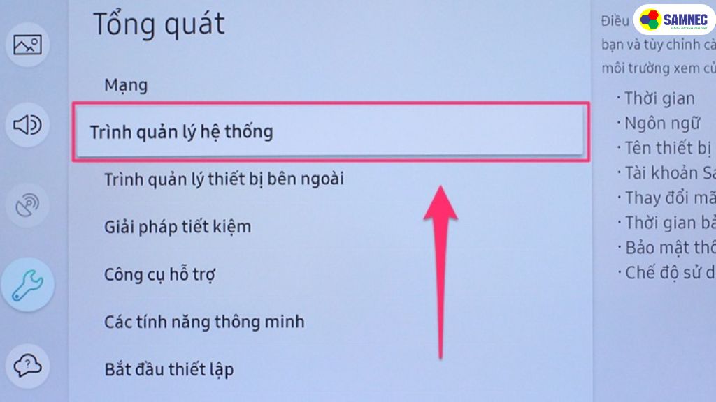 Bước 2: Chọn Hệ thống > Trình quản lý thiết bị > Cài đặt bàn phím > Tùy chọn bàn phím > Ngôn ngữ bàn phím.