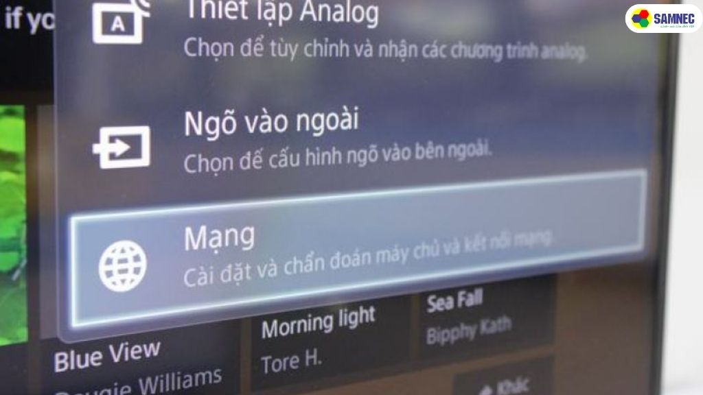 Kiểm tra kết nối mạng Tivi Sony