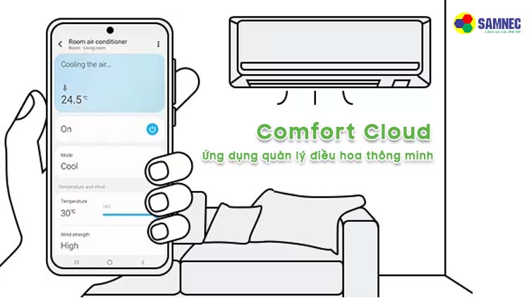 Comfort Cloud ứng dụng quản lý trên điều hòa Panasonic 12000 BTU