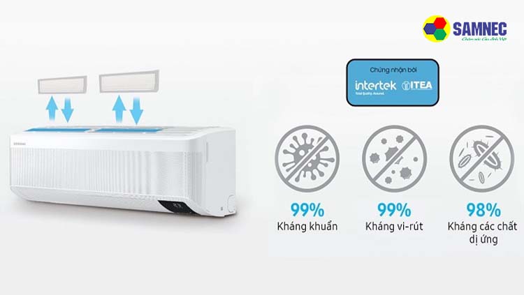Bộ lọc không khí trên điều hòa Samsung 12000 BTU