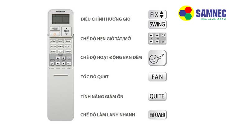 Các chế độ thông minh trên điều hòa Toshiba Inverter 12000 BTU