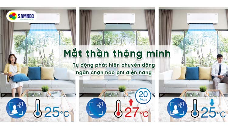 Mắt thần thông minh trên điều hòa Daikin 12000 BTU