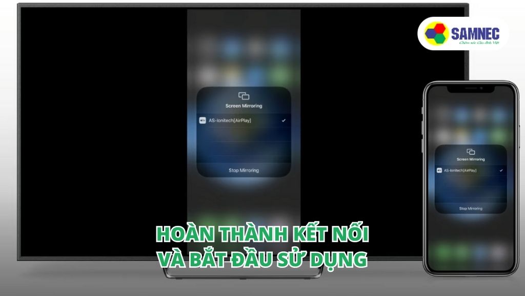 Hoàn thành kết nối tivi Sony với Iphone