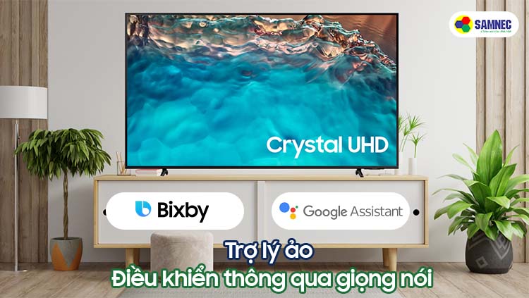 Điều khiển tivi thông qua giọng nói nhờ trợ lý ảo trên tivi SAMSUNG BU8000