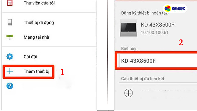Ghép đôi TV Sony với ứng dụng trên điện thoại
