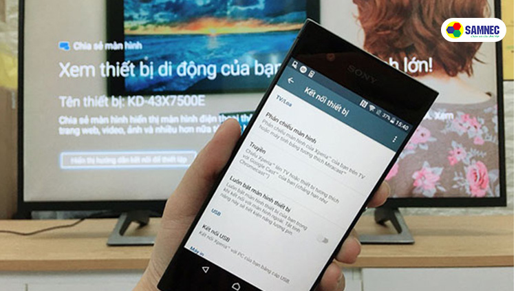 Kết nối điện thoại với TV Sony