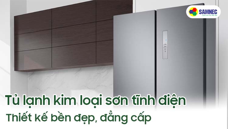 Tủ lạnh chất liệu kim loại sơn tĩnh điện