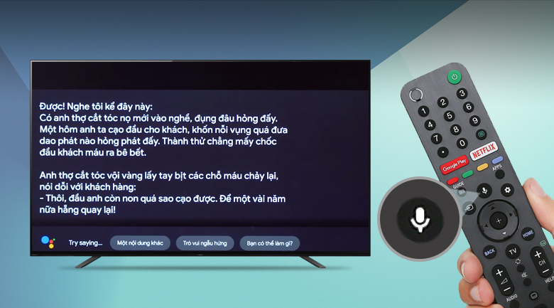 Android Tivi OLED Sony 4K 55 inch KD-55A8H - Remote thông minh Android Tivi OLED Sony 4K 55 inch KD-55A8H - Remote thông minh