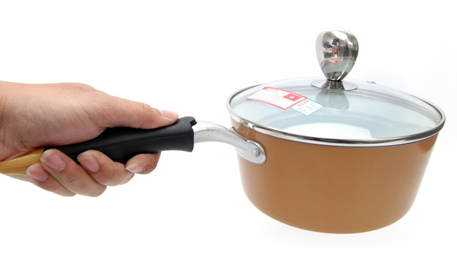 Nồi Phủ Sứ An Toàn Honey’S HO-AP2C182 - Vàng - 18 cm Nồi Phủ Sứ An Toàn Honey’S HO-AP2C182 - Vàng - 18 cm