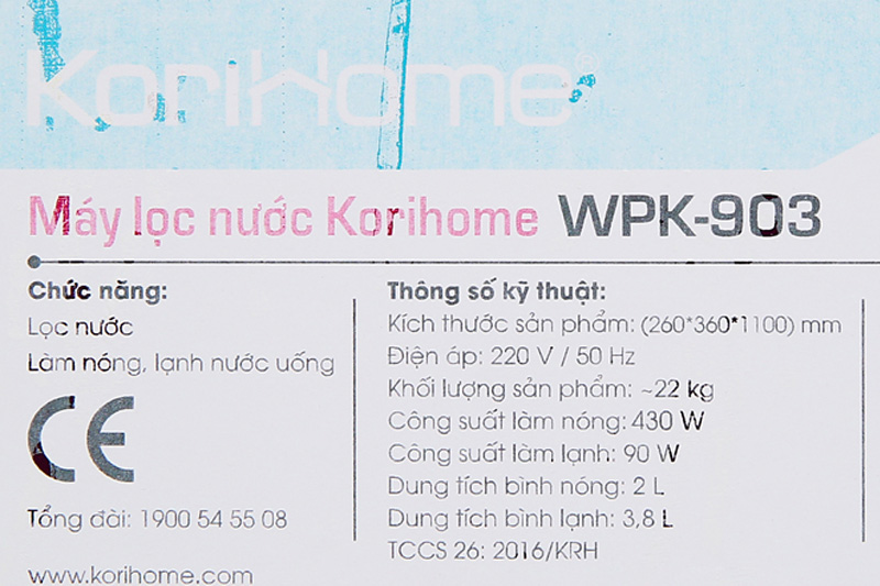 Phục vụ tốt nhu cầu sử dụng gia đình - Máy lọc nước nóng lạnh RO Korihome WPK-903 Phục vụ tốt nhu cầu sử dụng gia đình - Máy lọc nước nóng lạnh RO Korihome WPK-903