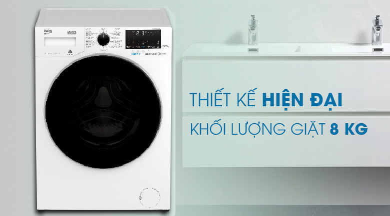 Thiết kế - Máy giặt Beko Inverter 8 kg WCV8649XWST Thiết kế - Máy giặt Beko Inverter 8 kg WCV8649XWST