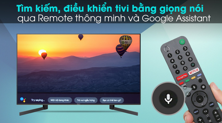 Android Tivi Sony 4K 49 inch KD-49X9500H - Điều khiển tivi bằng giọng nói Android Tivi Sony 4K 49 inch KD-49X9500H - Điều khiển tivi bằng giọng nói