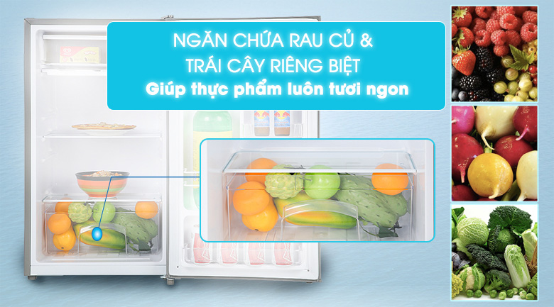 Ngăn rau củ riêng biệt - Tủ lạnh Beko 93 lít RS9051P Ngăn rau củ riêng biệt - Tủ lạnh Beko 93 lít RS9051P