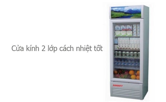 Tủ mát Sanaky VH-308K 240 lít có cửa kính 2 lớp