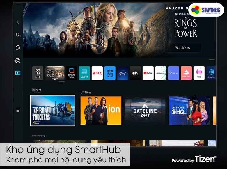 Kho ứng dụng SmartHub trên Smart Tivi Samsung 43 inch QLED 4K 43Q63C