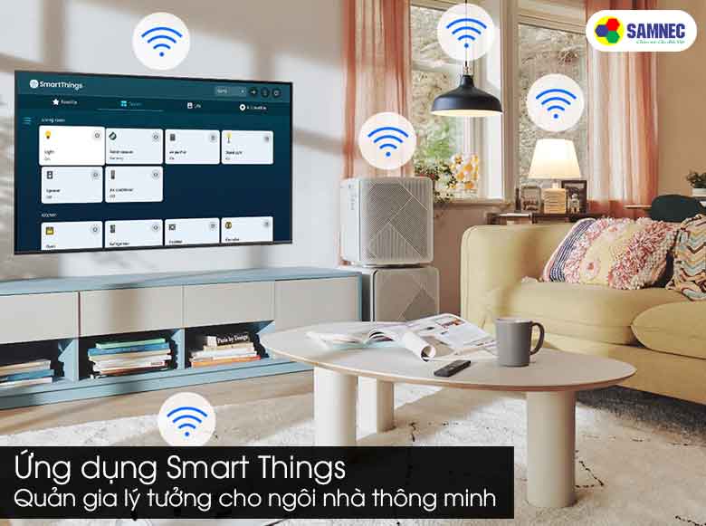 Ứng dụng SmartThings trên Smart Tivi Samsung 43 inch QLED 4K 43Q63C