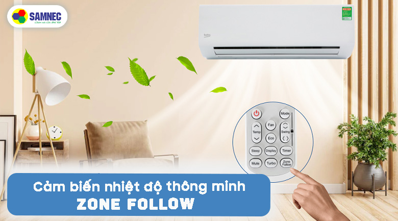 Cảm biến nhiệt độ thông minh Zone Follow trên điều hòa Beko