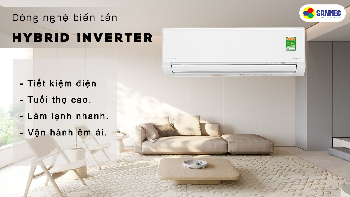 Điều hòa Toshiba có công nghệ Inverter tiên tiến